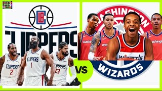 CLIPPERS VS WASHINGTON WIZARDS LIVE SCORE  NBA SEASON 2023 [upl. by Akcemat]