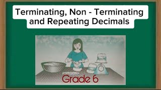 Terminating NonTerminating and Repeating Decimals Grade 6 [upl. by Georgianna]