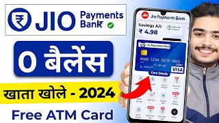 Jio payment bank account open kaise kare  Jio bank account opening  Zero balance savings account [upl. by Etselec]