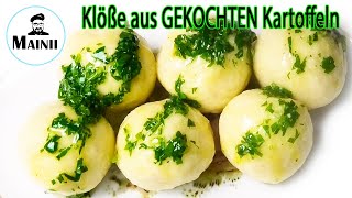 Kartoffelklöße selber machen aus GEKOCHTEN Kartoffeln Rezept  Klöße machen  Mainii [upl. by Sethrida]