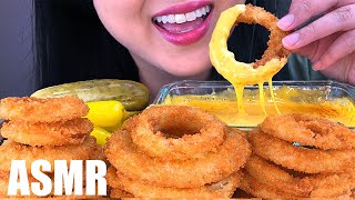 ASMR CHEESY ONION RINGS  PICKLES  ASMR Phan [upl. by Haskell428]