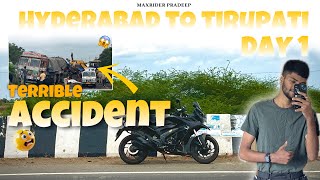 Hyderabad to Tirupati Day 1  Telugu Motovlog  Maxrider Pradeep [upl. by Ayekam]