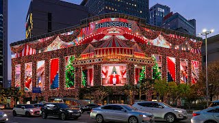 Magical Holiday Shinsegae Department Store Christmas Lights Online Tour Seoul Walker 4K HDR [upl. by Tailor128]