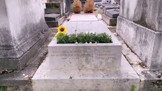 Tombe d’Yves MOUROUSI cimetière du Montparnasse Paris [upl. by Ennylhsa]