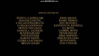 Inglurious Basterds 2009 End Credits [upl. by Yaned474]