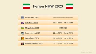 Ferien NRW 2023 [upl. by Roseline]