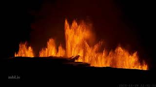 Reykjanes Iceland Volcano Cuts Earth like a Knife Timelapse mblis 18122023 [upl. by Ciri650]