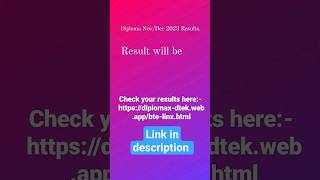 how to check diploma result  diploma result website [upl. by Ynaffi]