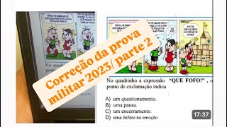 Prova militar 2023 Explicação e correção Português parte 2 [upl. by Annavoeg]