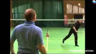 Dmitri Medvedev takes on Vladimir Putin at badminton [upl. by Hadik]