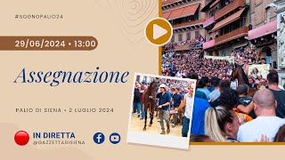 Assegnazione  Palio di Siena 2 luglio 2024  SOGNO PALIO [upl. by Earazed145]