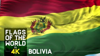 Bandera de Bolivia e Himno Nacional en 4K [upl. by Ahsiekel826]