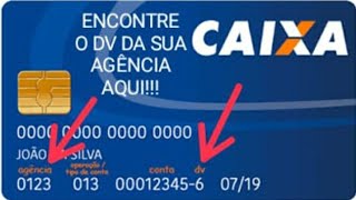 Encontrar o dígito verificador da agência no cartão da caixa [upl. by Ariat486]