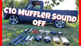 C10 Muffler Sound Off Flowmaster Thrush Magnaflow Knock Offs and Customs [upl. by Ahsuatal]