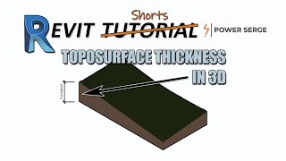 Revit shorts  02  Add Thickness To Toposurface [upl. by Eidnam]