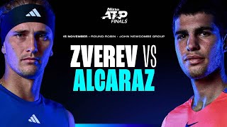 Zverev vs Alcaraz NITTO ATP Finals Torino 15112024 [upl. by Dewhurst544]