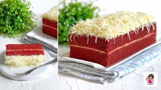 TANPA OVEN Red Velvet Cantik dengan Keju❤️❤️  No Oven Red Velvet Cake SOFT amp MOIST❤️ [upl. by Eked]