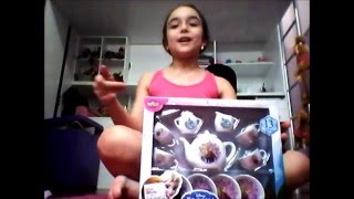 Review kit de porcelana do frozen Hora do chá congelante [upl. by Aisaim]