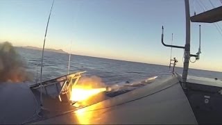 Kongsberg Defence Systems  Naval Strike Missile NSM AntiShip Live Firing 720p [upl. by Acinoed]