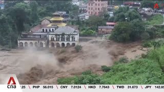 Nepal assesses damage as 200 killed in floods landslides triggered by heavy rainfall [upl. by Eelyac]