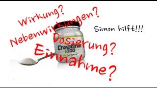 CREATIN  Einnahme Dosierung Wirkung Vor und Nachteile des Kreatin [upl. by Solracsiul293]