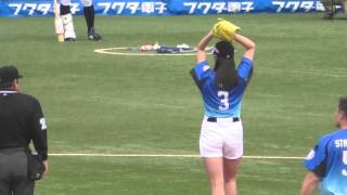 【시구】103kmh 2016 이나무라 아미稲村亜美 Ami Inamura일본 프로야구 지바 롯데 마린스 [upl. by Ihsar]