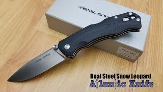 REAL STEEL S7 SNOW LEOPARD LOCKBACK G10 ELMAX STEEL FOLDING KNIFE 9436 [upl. by Bosch]