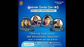 WEBINAR SERASI 8 Sharing Experience  ASN Berprestasi Nasional [upl. by Akinat642]