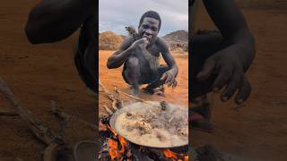 Wow Thats incredible 🤩😋😲 See how Hadza cooks their favorite meal middle of nowhere ‼️😲hadzabetribe [upl. by Selbbep]