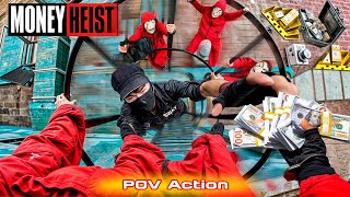 PARKOUR VS MONEY HEIST 2  BAD GUYS No ESCAPE from POLICE chase BELLA CIAO REMIX  Epic POV [upl. by Irej]