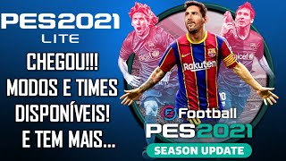 PES 2021 LITE CHEGOU Veja onde fazer download modos de jogo e times do PES GRÃTIS [upl. by Gen]