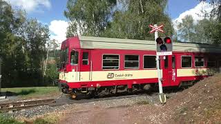 Železniční přejezdRailroad crossing Stará Paka [upl. by Fafa393]