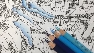 Wie malt man Schnee Buntstift Tutorial  Mit Polychromos [upl. by Naam]