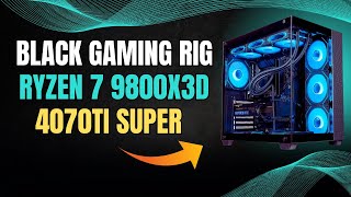 Best Black Gaming PC Built With Ryzen 7 9800X3D  Asus Tuf 4070ti Super [upl. by Manus]