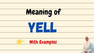 Daily vocabulary  Yell Meaning  Vocabgram [upl. by Etnaed814]