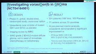 ASCO23  LBA1 INDIGO Vorasidenib versus placebo in patients with residual or recurrent grade 2 [upl. by Eliezer]