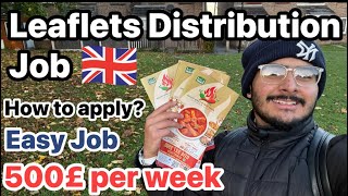 Leaflets Distribution Jobs in UK 🇬🇧  Jobs In takeaways  Jobs for International Students in UK [upl. by Lordan]