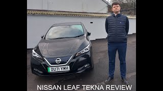 Nissan LEAF Tekna 2021 40Kwh Used Car Review [upl. by Xonel]