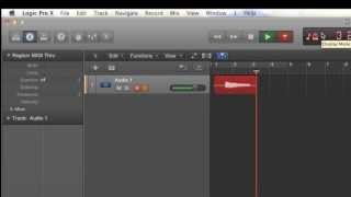 Logic Pro X 1  Setup to record guitar that is plugged into amp [upl. by Gladine]