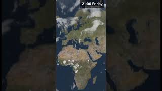 Movement of clouds in Europe and Africa during last 17 Hrs on 5th Oct 400am GMT bbccom [upl. by Ahselrac]