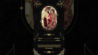 Wedding invitation card editingshortvideo weddingvideo wedding invite card vairlvideo [upl. by Sulecram]