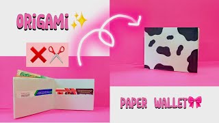 Origami✨️ paper wallet  easy  DIY [upl. by Iahs]