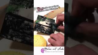 Schwammtechnik acrylicpainting paintingtutorial malen landscapepainting arttutorial shorts [upl. by Kcinom786]