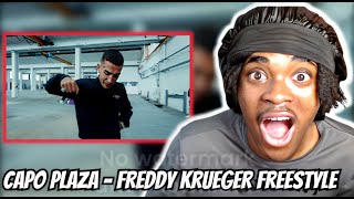 REACTING TO Capo Plaza  Freddy Krueger Freestyle Official Video  FREDDY KRUEGER [upl. by Ateloj]