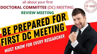 How to prepare for your first Doctoral Committee DC Meeting  PhD review meeting presentation [upl. by Assirec]