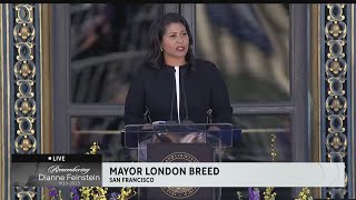 Sen Dianne Feinstein Memorial Mayor London Breed [upl. by Cestar]