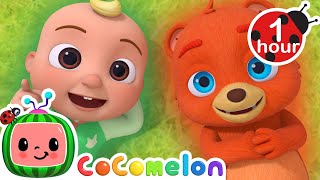 JJ and His Bestie Bear 🐻 CoComelon JJs Animal Time Nursery Rhymes amp Kids Songs  After School Club [upl. by Ymmot]