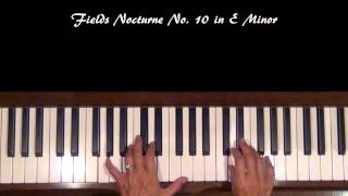 John Field Nocturne 10 in E Minor Piano Tutorial SLOW [upl. by Aidualc285]