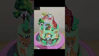 Safari themed cakeSime amp easy designcakedecoratingtutorials cakedesignideas cakedesign [upl. by Lavro]