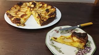 Lets cook in French 🍎🥧French cake recipe from Auvergne quotla Flognardequot [upl. by Sekofski]